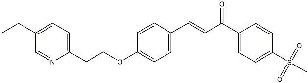 3-{4-[2-(5-ethyl-2-pyridinyl)ethoxy]phenyl}-1-[4-(methylsulfonyl)phenyl]-2-propen-1-one|