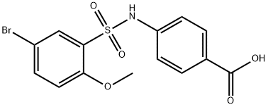 4-{[(5-bromo-2-methoxyphenyl)sulfonyl]amino}benzoic acid Structure