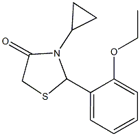 3-cyclopropyl-2-(2-ethoxyphenyl)-1,3-thiazolidin-4-one Structure