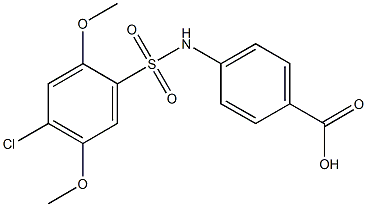 4-{[(4-chloro-2,5-dimethoxyphenyl)sulfonyl]amino}benzoic acid|