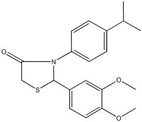 2-(3,4-dimethoxyphenyl)-3-(4-isopropylphenyl)-1,3-thiazolidin-4-one|