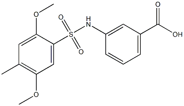 3-{[(2,5-dimethoxy-4-methylphenyl)sulfonyl]amino}benzoic acid|