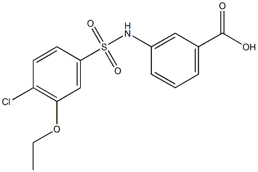 3-{[(4-chloro-3-ethoxyphenyl)sulfonyl]amino}benzoic acid 化学構造式