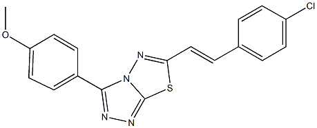 6-[2-(4-chlorophenyl)vinyl]-3-(4-methoxyphenyl)[1,2,4]triazolo[3,4-b][1,3,4]thiadiazole Structure