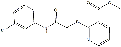 methyl 2-{[2-(3-chloroanilino)-2-oxoethyl]sulfanyl}nicotinate Struktur