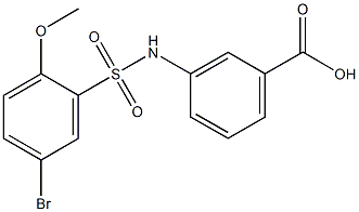 3-{[(5-bromo-2-methoxyphenyl)sulfonyl]amino}benzoic acid Structure