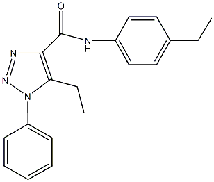 5-ethyl-N-(4-ethylphenyl)-1-phenyl-1H-1,2,3-triazole-4-carboxamide Struktur