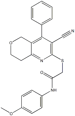 927638-97-9 2-[(3-cyano-4-phenyl-7,8-dihydro-5H-pyrano[4,3-b]pyridin-2-yl)sulfanyl]-N-(4-methoxyphenyl)acetamide