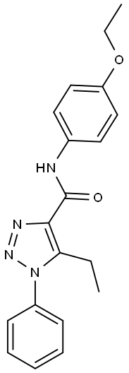 N-(4-ethoxyphenyl)-5-ethyl-1-phenyl-1H-1,2,3-triazole-4-carboxamide 化学構造式