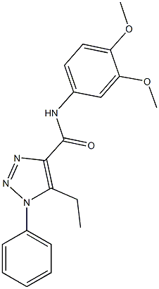 N-(3,4-dimethoxyphenyl)-5-ethyl-1-phenyl-1H-1,2,3-triazole-4-carboxamide,927639-19-8,结构式