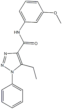 5-ethyl-N-(3-methoxyphenyl)-1-phenyl-1H-1,2,3-triazole-4-carboxamide,927639-24-5,结构式