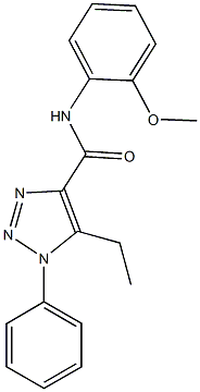 5-ethyl-N-(2-methoxyphenyl)-1-phenyl-1H-1,2,3-triazole-4-carboxamide 化学構造式