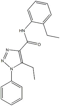 5-ethyl-N-(2-ethylphenyl)-1-phenyl-1H-1,2,3-triazole-4-carboxamide,927639-37-0,结构式