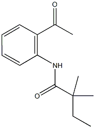 N-(2-acetylphenyl)-2,2-dimethylbutanamide Struktur