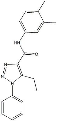 N-(3,4-dimethylphenyl)-5-ethyl-1-phenyl-1H-1,2,3-triazole-4-carboxamide 结构式