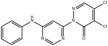 2-(6-anilino-4-pyrimidinyl)-4,5-dichloro-3(2H)-pyridazinone|