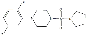 1-(2,5-dichlorophenyl)-4-(1-pyrrolidinylsulfonyl)piperazine Struktur