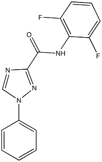 N-(2,6-difluorophenyl)-1-phenyl-1H-1,2,4-triazole-3-carboxamide 结构式