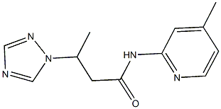 N-(4-methyl-2-pyridinyl)-3-(1H-1,2,4-triazol-1-yl)butanamide|