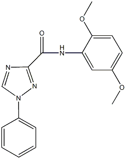 N-(2,5-dimethoxyphenyl)-1-phenyl-1H-1,2,4-triazole-3-carboxamide 化学構造式