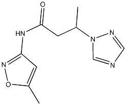 N-(5-methyl-3-isoxazolyl)-3-(1H-1,2,4-triazol-1-yl)butanamide Structure