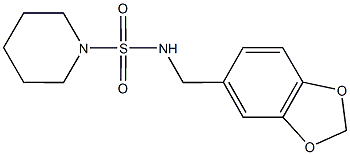 N-(1,3-benzodioxol-5-ylmethyl)-1-piperidinesulfonamide 化学構造式