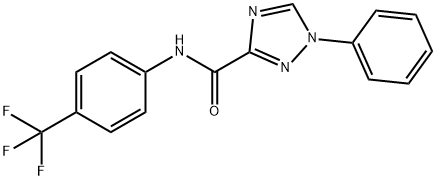 1-phenyl-N-[4-(trifluoromethyl)phenyl]-1H-1,2,4-triazole-3-carboxamide 结构式