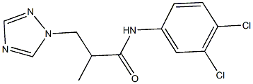 N-(3,4-dichlorophenyl)-2-methyl-3-(1H-1,2,4-triazol-1-yl)propanamide Struktur