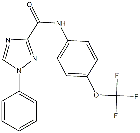 1-phenyl-N-[4-(trifluoromethoxy)phenyl]-1H-1,2,4-triazole-3-carboxamide 结构式
