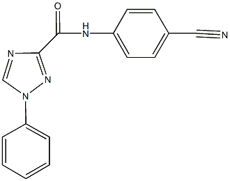 N-(4-cyanophenyl)-1-phenyl-1H-1,2,4-triazole-3-carboxamide 化学構造式
