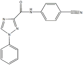 N-(4-cyanophenyl)-1-phenyl-1H-1,2,4-triazole-3-carboxamide,927639-87-0,结构式