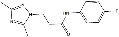 3-(3,5-dimethyl-1H-1,2,4-triazol-1-yl)-N-(4-fluorophenyl)propanamide 结构式