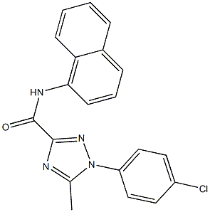 1-(4-chlorophenyl)-5-methyl-N-(1-naphthyl)-1H-1,2,4-triazole-3-carboxamide 结构式