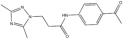 N-(4-acetylphenyl)-3-(3,5-dimethyl-1H-1,2,4-triazol-1-yl)propanamide Struktur