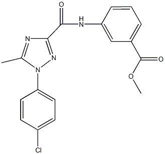 methyl 3-({[1-(4-chlorophenyl)-5-methyl-1H-1,2,4-triazol-3-yl]carbonyl}amino)benzoate Struktur