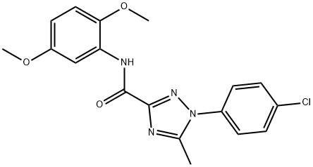 1-(4-chlorophenyl)-N-(2,5-dimethoxyphenyl)-5-methyl-1H-1,2,4-triazole-3-carboxamide Struktur