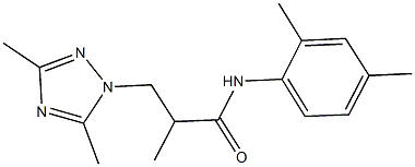 N-(2,4-dimethylphenyl)-3-(3,5-dimethyl-1H-1,2,4-triazol-1-yl)-2-methylpropanamide 化学構造式