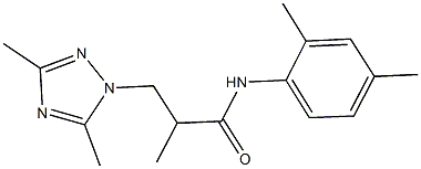 N-(2,4-dimethylphenyl)-3-(3,5-dimethyl-1H-1,2,4-triazol-1-yl)-2-methylpropanamide 结构式