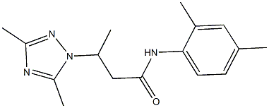 N-(2,4-dimethylphenyl)-3-(3,5-dimethyl-1H-1,2,4-triazol-1-yl)butanamide Structure