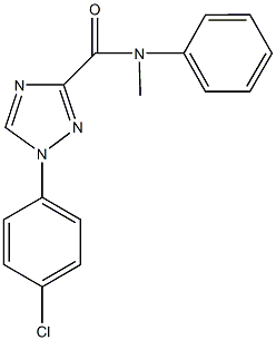 1-(4-chlorophenyl)-N-methyl-N-phenyl-1H-1,2,4-triazole-3-carboxamide,927640-42-4,结构式