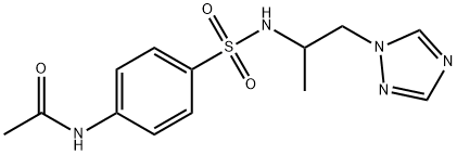 N-[4-({[1-methyl-2-(1H-1,2,4-triazol-1-yl)ethyl]amino}sulfonyl)phenyl]acetamide Structure