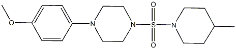 methyl 4-{4-[(4-methyl-1-piperidinyl)sulfonyl]-1-piperazinyl}phenyl ether Structure