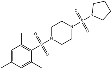 1-(mesitylsulfonyl)-4-(1-pyrrolidinylsulfonyl)piperazine,927640-80-0,结构式
