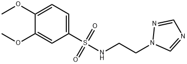 3,4-dimethoxy-N-[2-(1H-1,2,4-triazol-1-yl)ethyl]benzenesulfonamide Structure