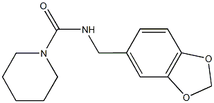 N-(1,3-benzodioxol-5-ylmethyl)-1-piperidinecarboxamide Struktur