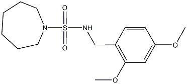 N-(2,4-dimethoxybenzyl)-1-azepanesulfonamide 结构式