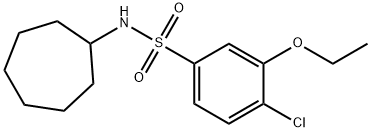 4-chloro-N-cycloheptyl-3-ethoxybenzenesulfonamide,927641-39-2,结构式