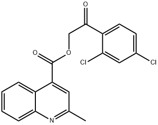 2-(2,4-dichlorophenyl)-2-oxoethyl 2-methyl-4-quinolinecarboxylate Structure