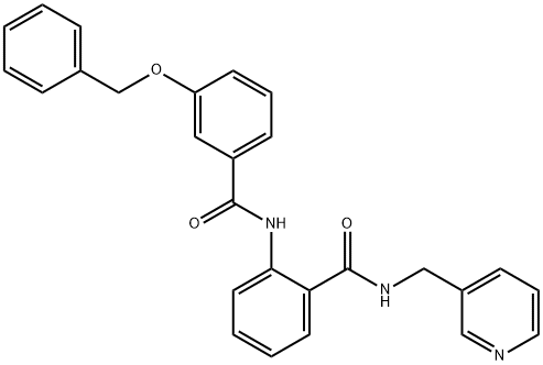 2-{[3-(benzyloxy)benzoyl]amino}-N-(3-pyridinylmethyl)benzamide 结构式