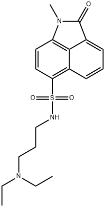 N-[3-(diethylamino)propyl]-1-methyl-2-oxo-1,2-dihydrobenzo[cd]indole-6-sulfonamide Struktur